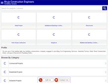 Tablet Screenshot of ahujaconstructionsengineers.com